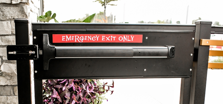 emergency push bar installation in Clovis